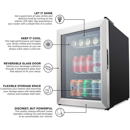 Ivation 62 Cans (12 oz.) Freestanding Beverage Refrigerator & Reviews